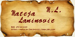 Mateja Laninović vizit kartica